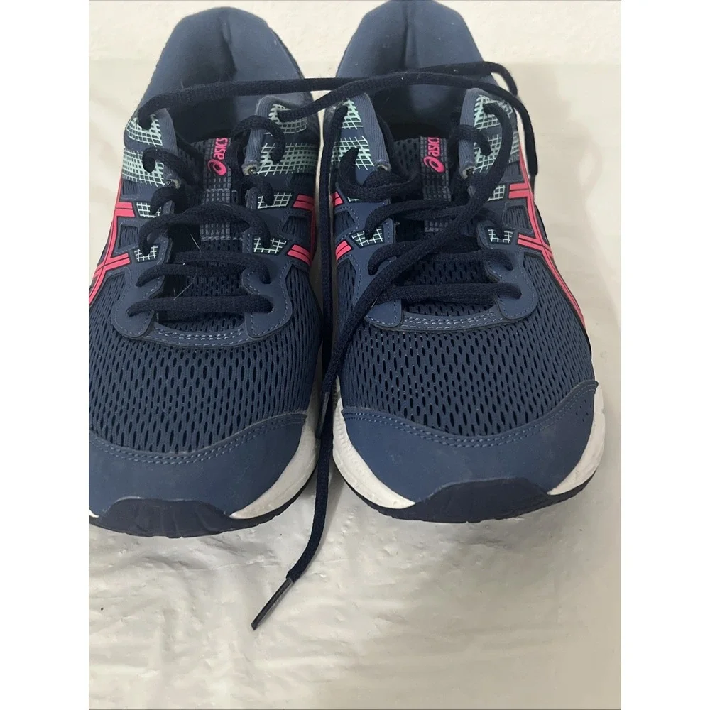 ASICS Gel Contend 6 Shoes Womens Sz 10 Blue Pink Running Training 1012A571